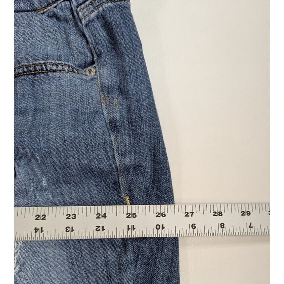Torrid Boyfriend Premium Stretch Jeans 24R Medium Wash Cropped Distressed - Picture 8 of 12
